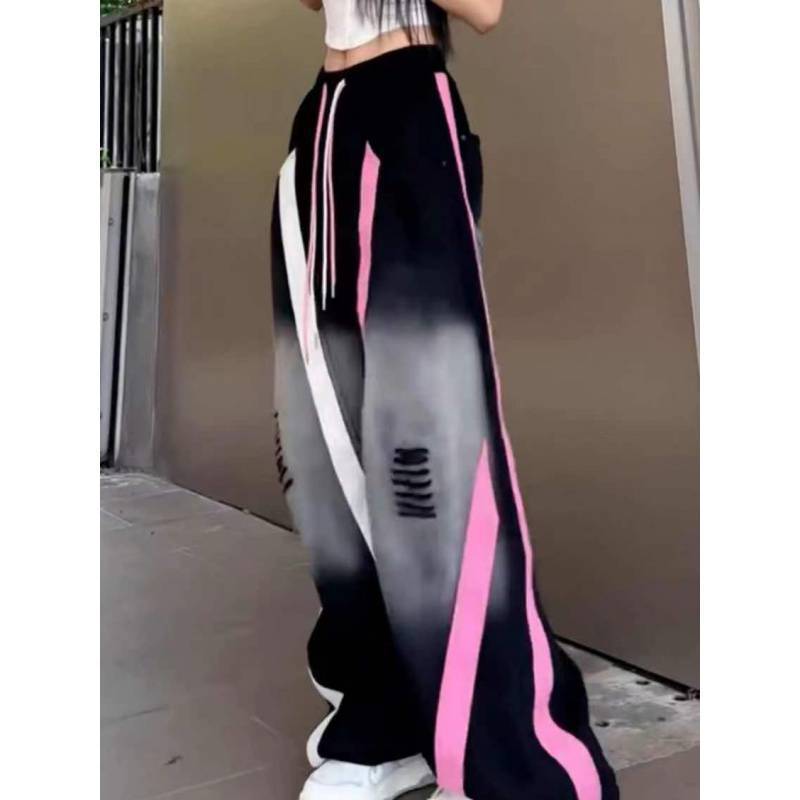 American Retro Hip-hop Fashion Straight Wide-leg Pants